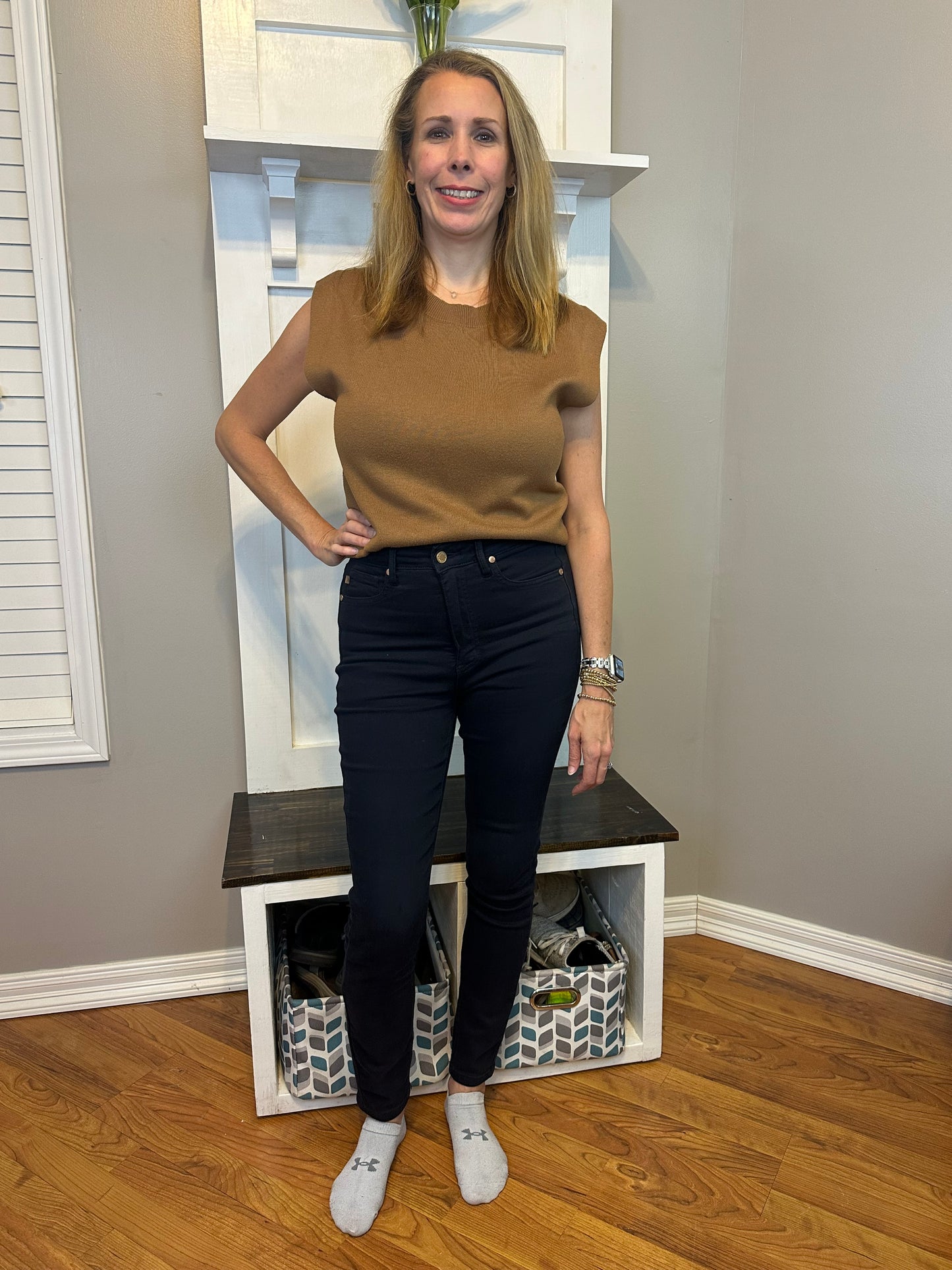 Judy Blue Full Size Garment Dyed Tummy Control Skinny Jeans