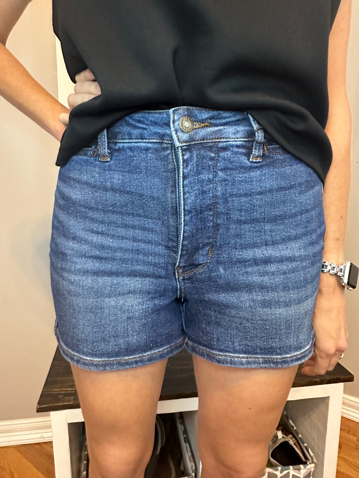 Judy Blue High Waist Tummy Control Slim Shorts