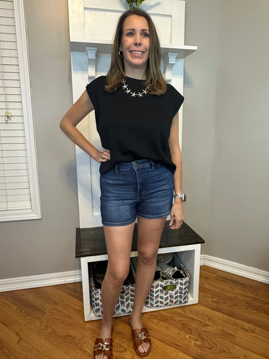 Judy Blue High Waist Tummy Control Slim Shorts