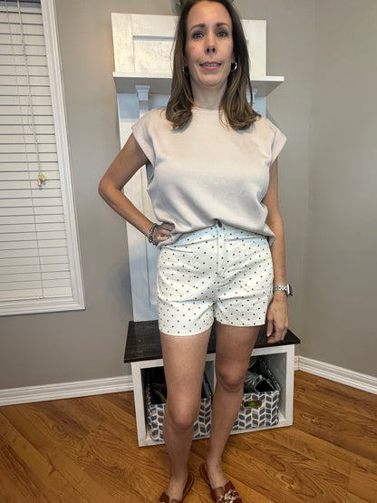 Polka Dot High-Waisted Shorts