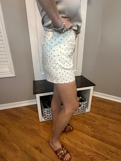 Polka Dot High-Waisted Shorts