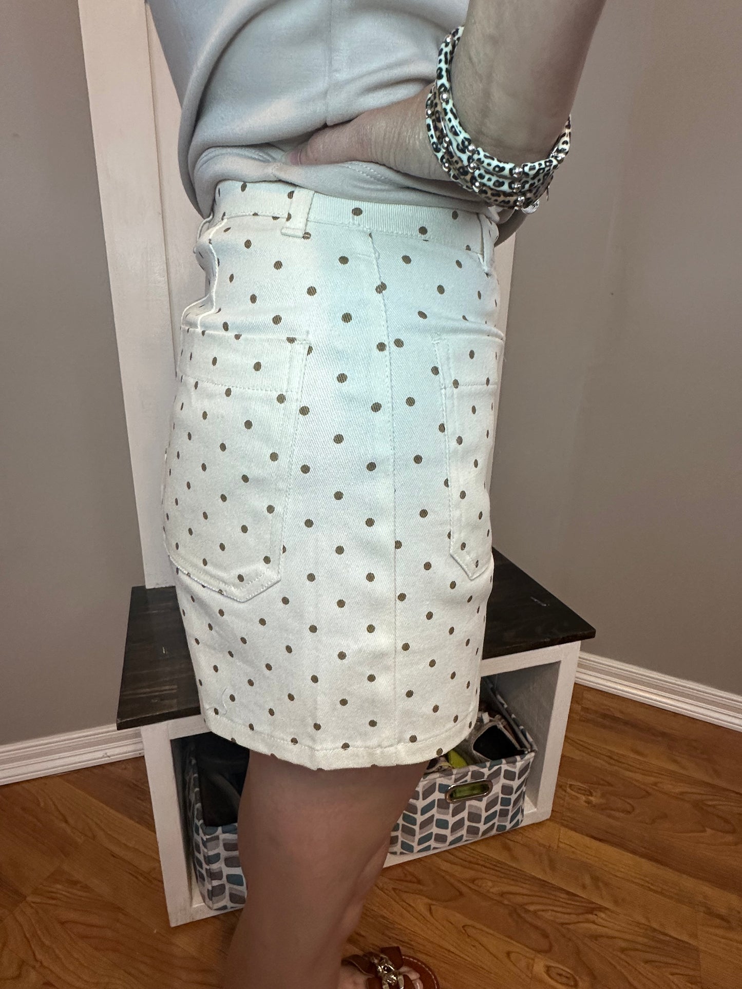 Polka Dot High-Waisted Shorts