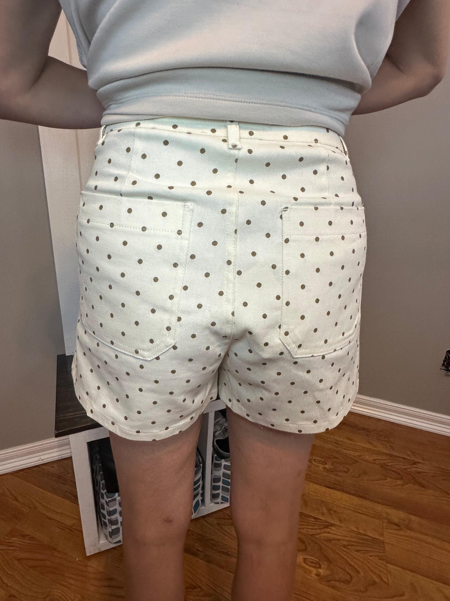 Polka Dot High-Waisted Shorts