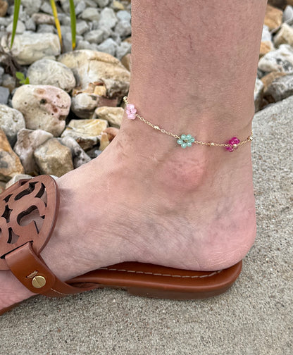 Summer Daisy Anklet