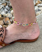 Linked In Color Bright Anklet