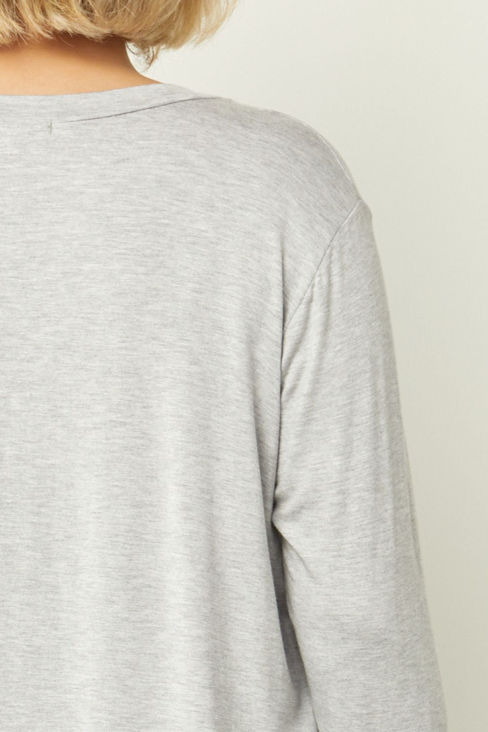 Grey tiger print graphic scoop neck top image 6