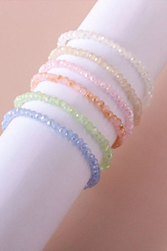 Crystal bead stackable bracelet set image 0