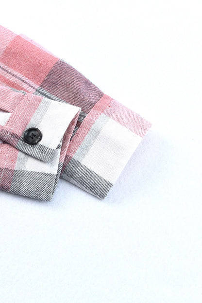 Pink Plaid Button Up Patch Pocket Shirt image 6