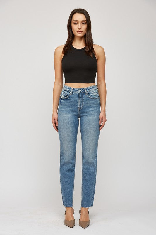 Mica high righ rise straight leg jeans image 1