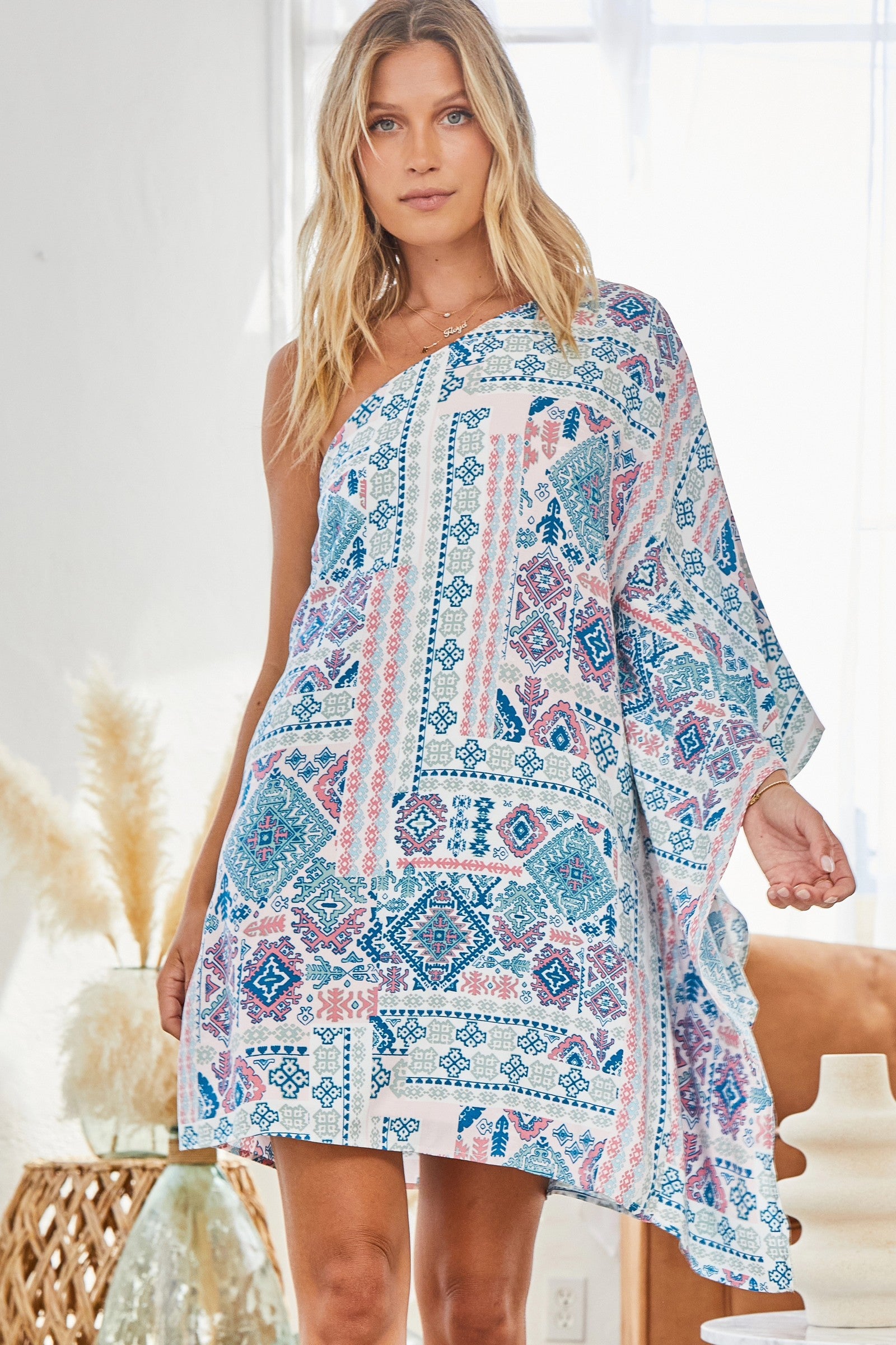 ONE SHOULDER BODICE DRESS image 4