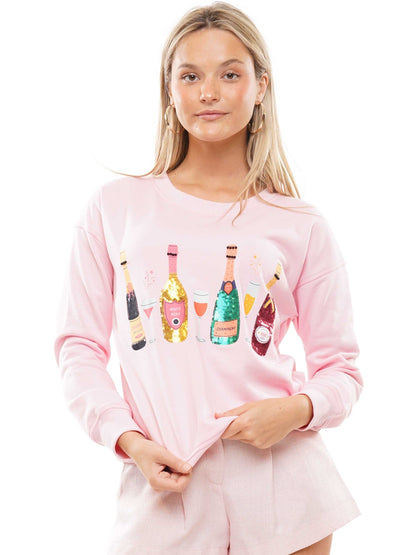 Pink Wine glass sweater image 2