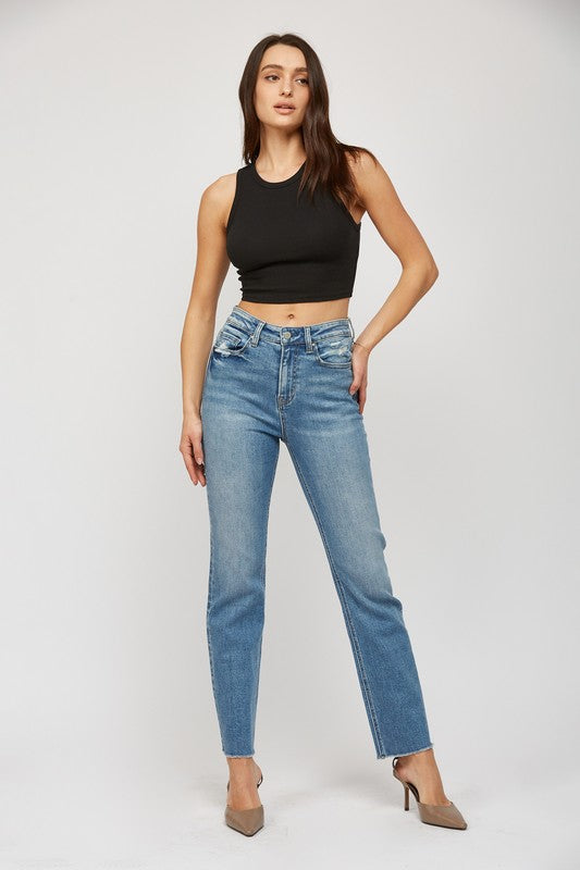 Mica high righ rise straight leg jeans image 0