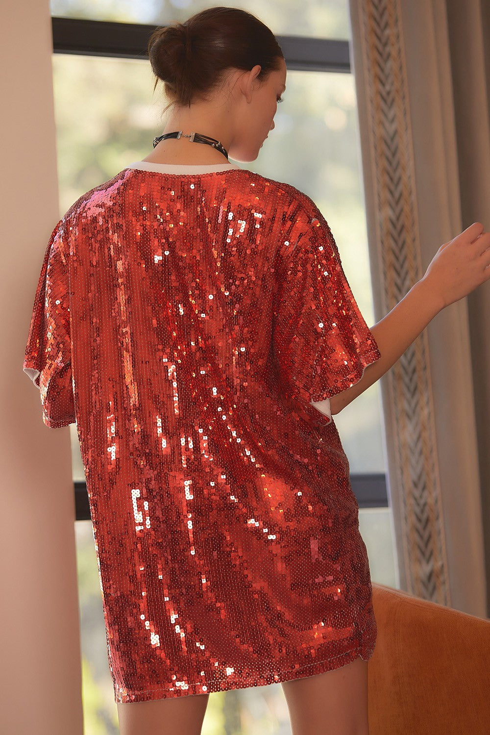 SANTA BABY Sequin Print Tunic Christmas Top image 6