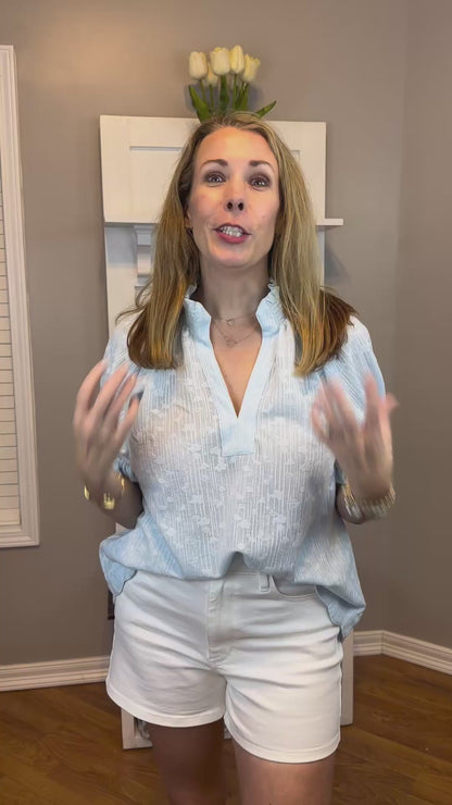 Umgee Textured Pintuck Blouse