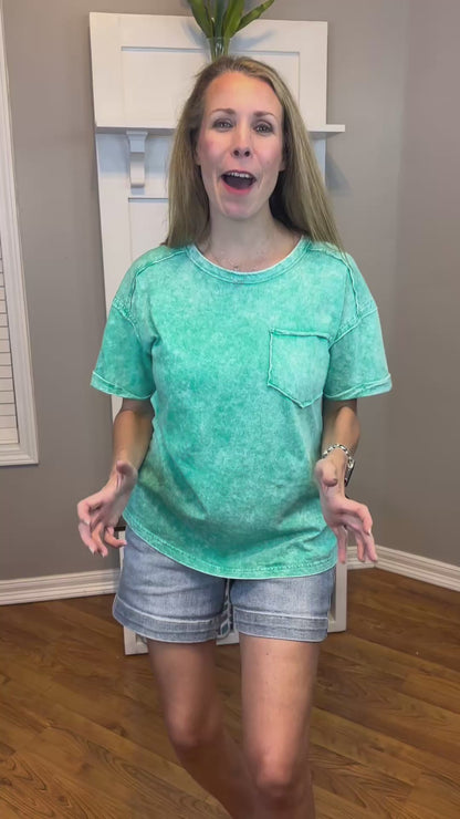 Zenana Halo Washed Relaxed Fit Tee