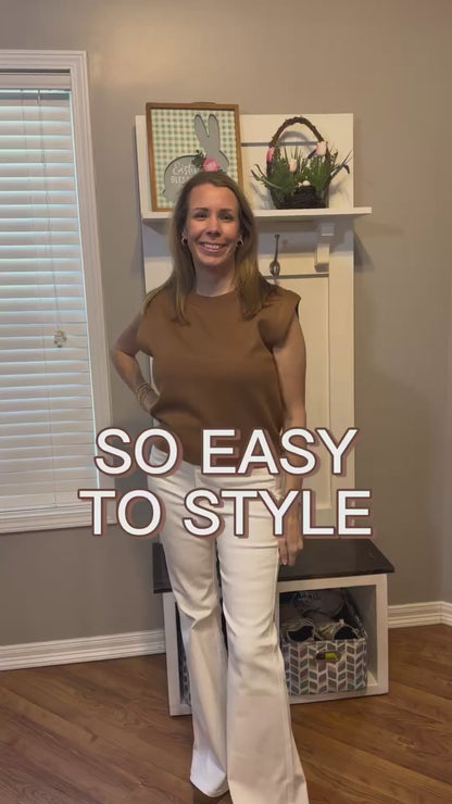 Zenana Round Neck Viscose Sweater Vest