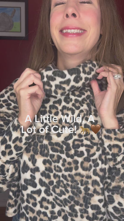 Tan Leopard Print Long Sleeve Top