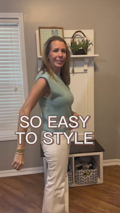 Zenana Round Neck Viscose Sweater Vest